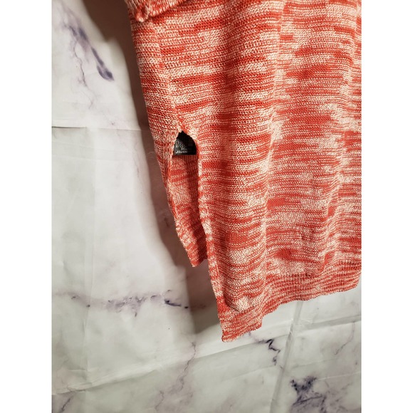 ZARA KNIT orange white space dye open front cardigan S - Picture 8 of 8